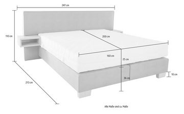 ADA trendline Boxspringbett Daria, integrierte Nachttische und Matratze, unterschiedliche Ausführungen