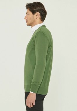 ORGANICATION Sweater Men's V-Neck Sweater in Green