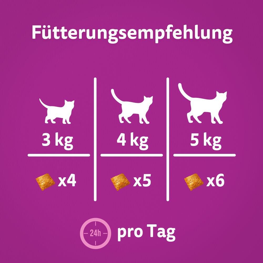 Whiskas WHISKAS® Portionsbeutel Groom & Care mit Huhn 8 x 45g, Nassfutter für: Katze