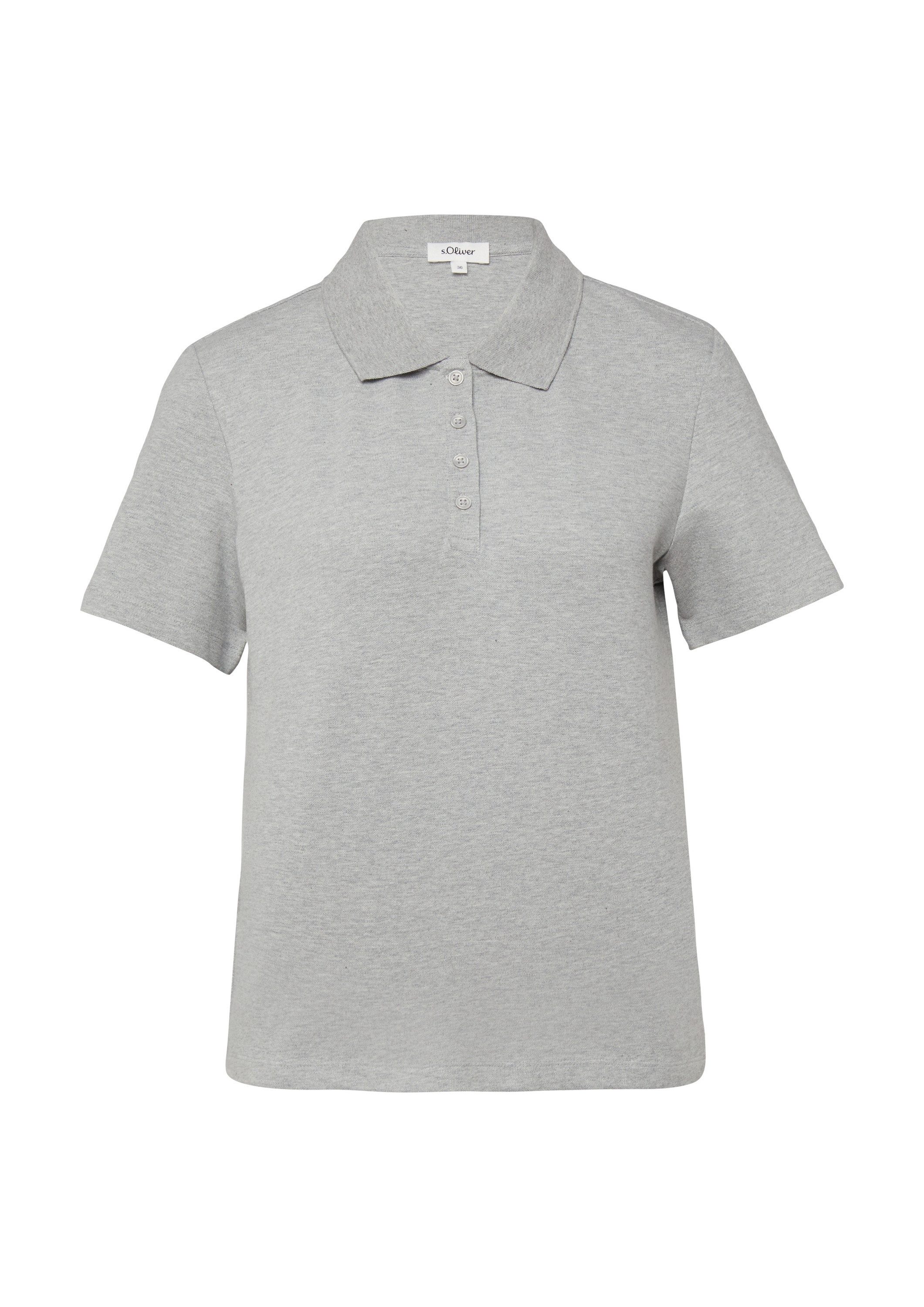s.Oliver Kurzarmshirt Polo-Shirt Polo-Shirt aus Baumwoll-Piqué