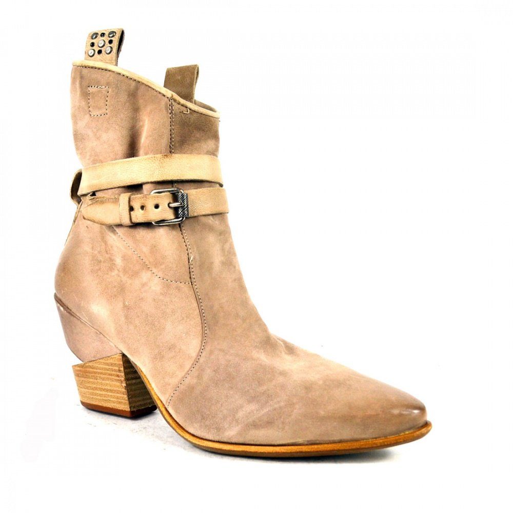 A.S.98 Leder Stiefelette Stiefelette Beige