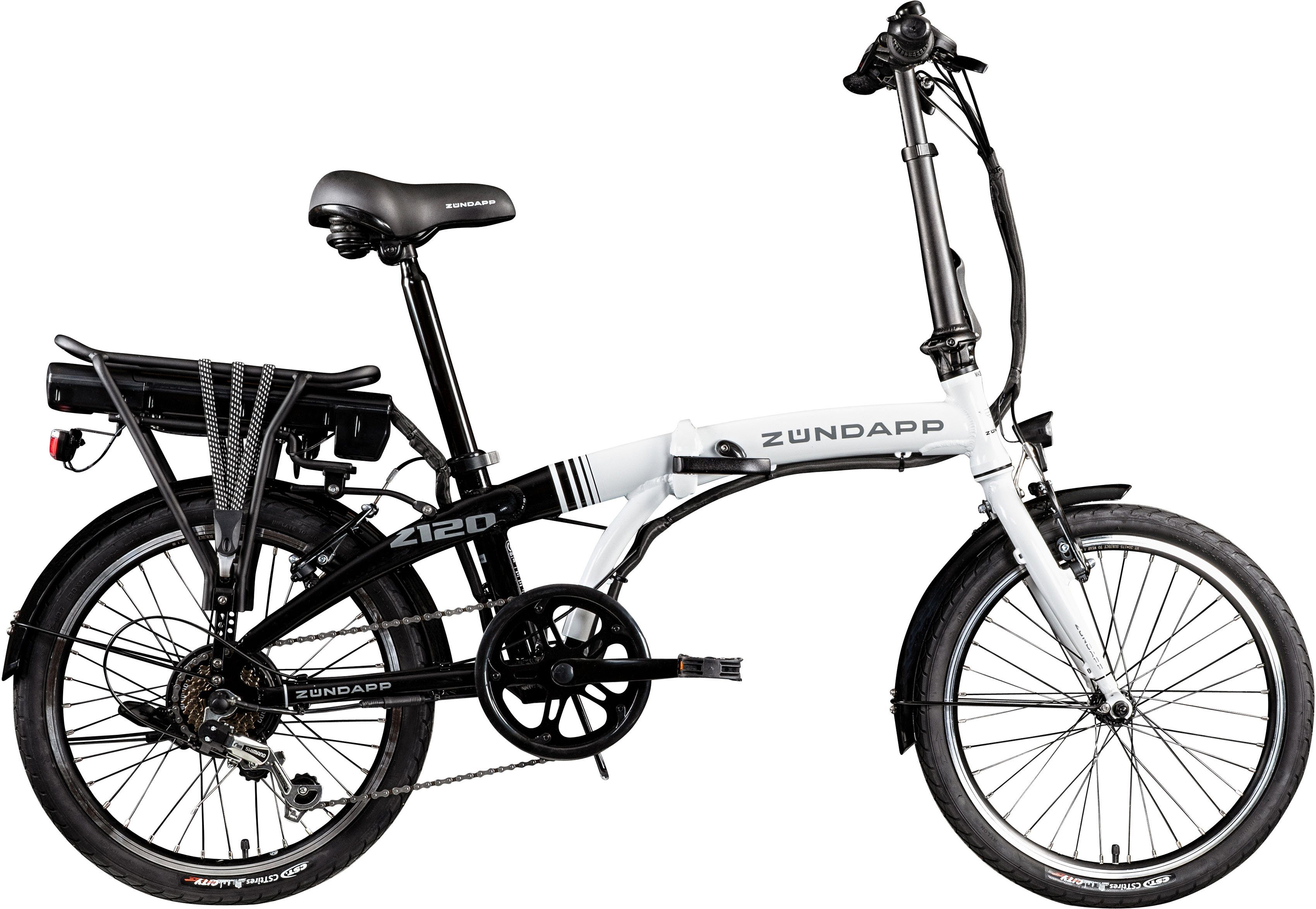 Schaltwerk, Akku Kettenschaltung, Heckmotor, E-Bike Shimano 7 Wh Zündapp Tourney 374,4 Gang Z120,