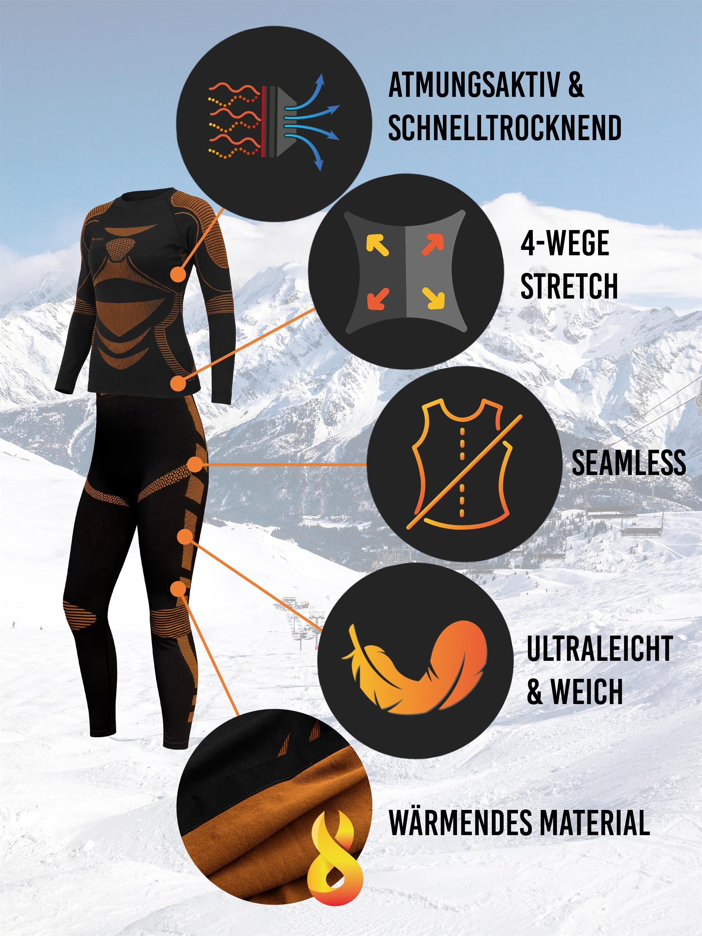 normani Sportanzug Damen Sport-Funktionsunterwäsche Set Hemd + Hose, Damen günstig online kaufen