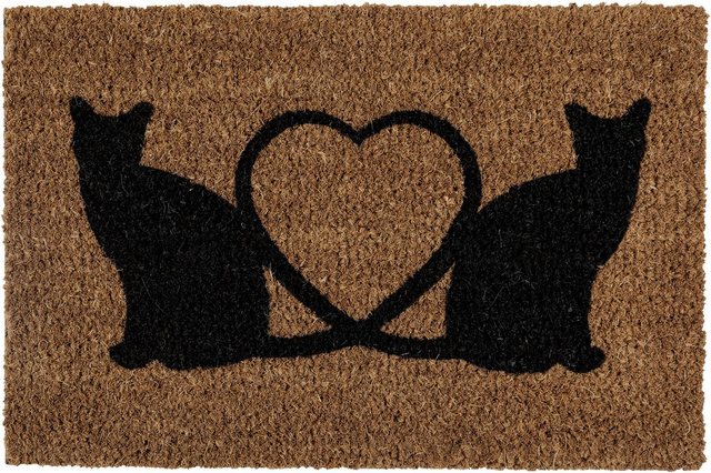 Fußmatte »Kokos Katzen«, Andiamo, rechteckig, Höhe 17 mm, Schmutzfangmatte, In- und Outdoor geeignet-Otto