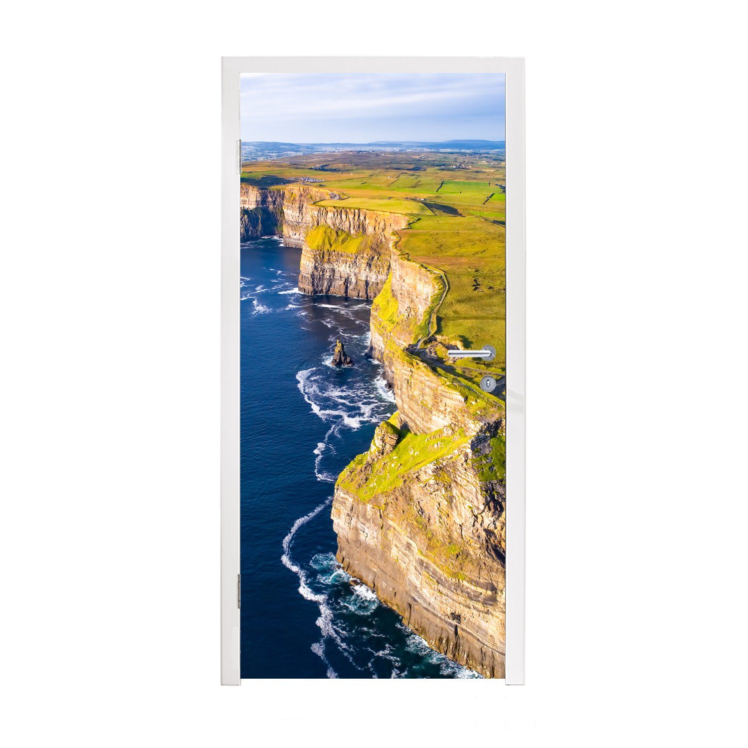 MuchoWow Türtapete Die Cliffs of Moher an der Westküste Irlands, Matt, bedruckt, (1 St), Fototapete für Tür, Türaufkleber, 75x205 cm