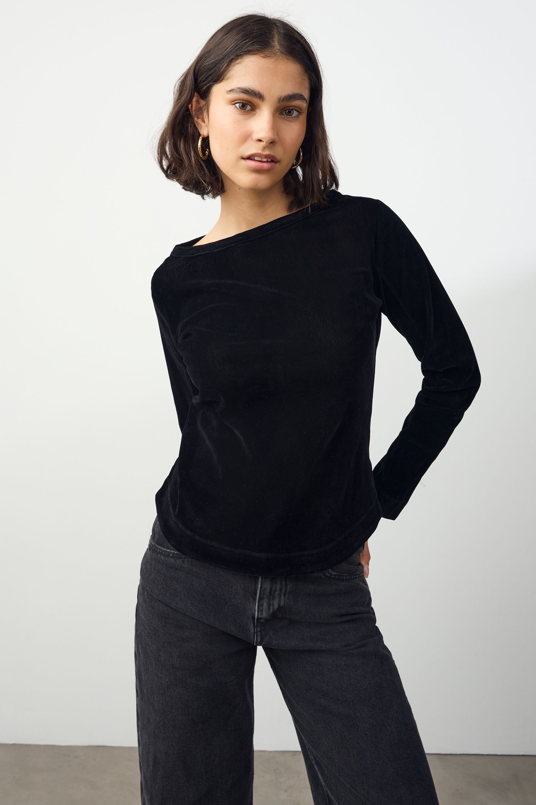 Next Langarmbluse Beflocktes Mesh-Langarmoberteil (1-tlg) günstig online kaufen