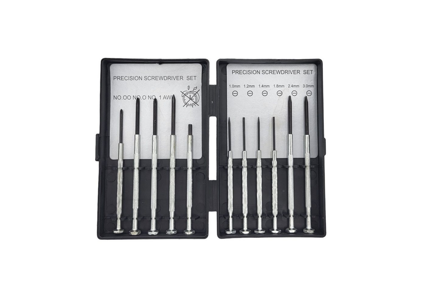 BURI Schraubendreher Feinmechaniker Schraubendreher-Set Präzisions 11tlg Uhr DIY Werkzeug