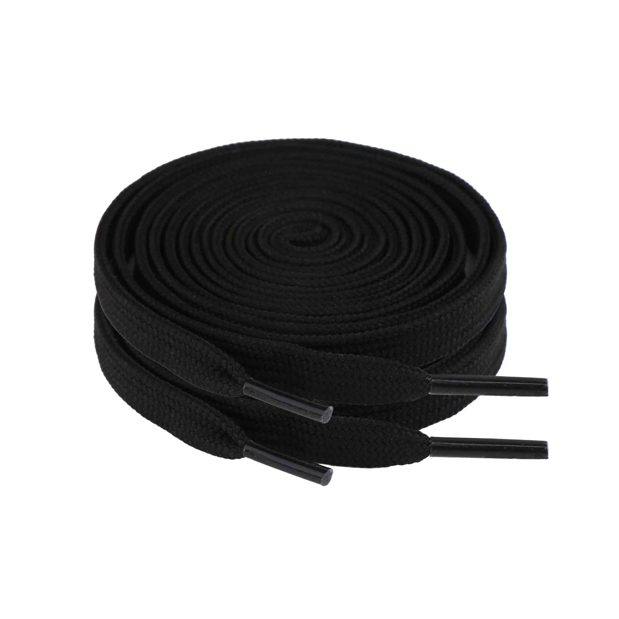 Schnürsenkel Schwarze flache Schnürsenkel 130cm – Ersatz für Sneaker & Sportschuhe