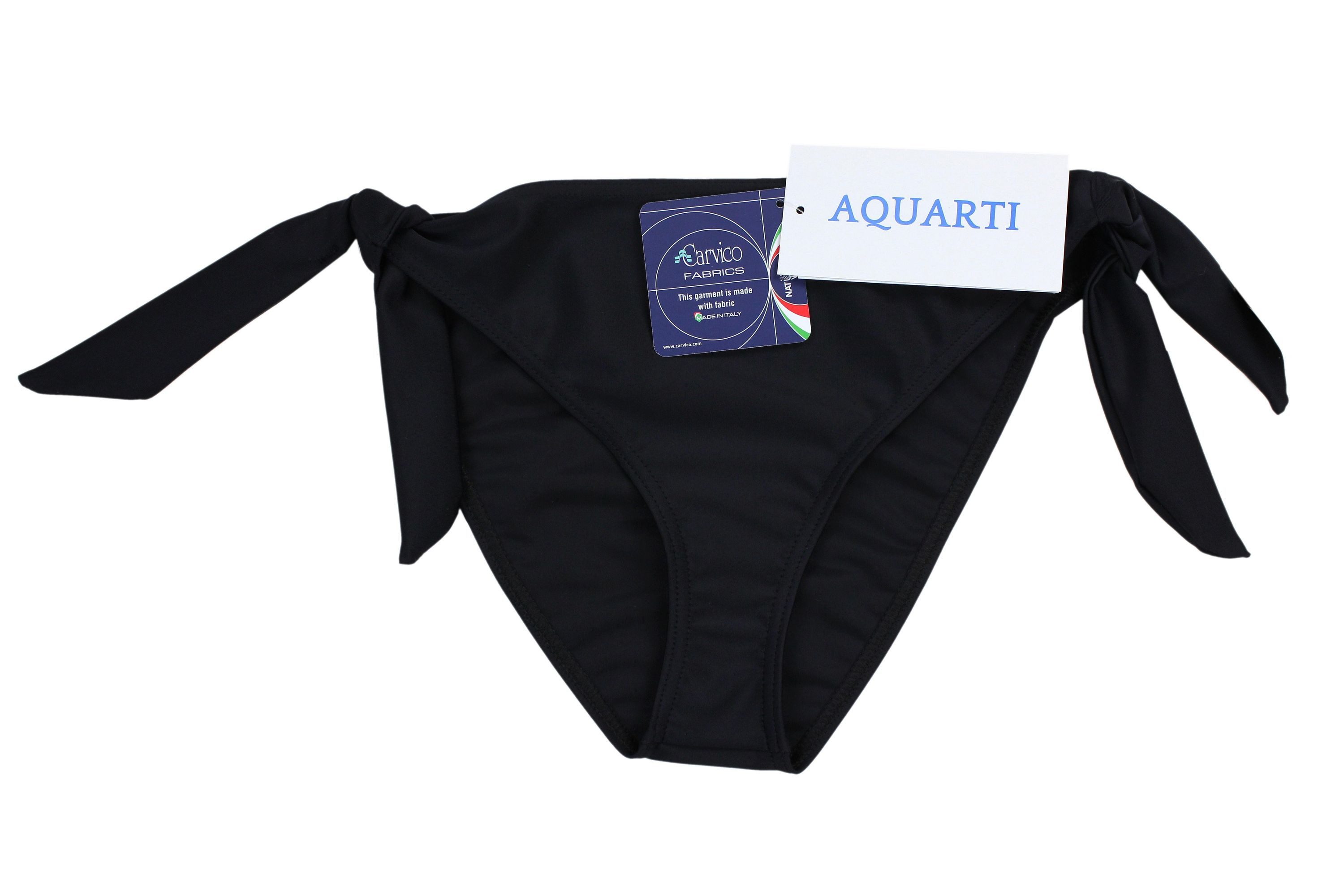 Aquarti Bikini-Hose Damen Bikinihose seitlich zum Binden Hüftslip in schönen Unifarben – Bild 5 von 5