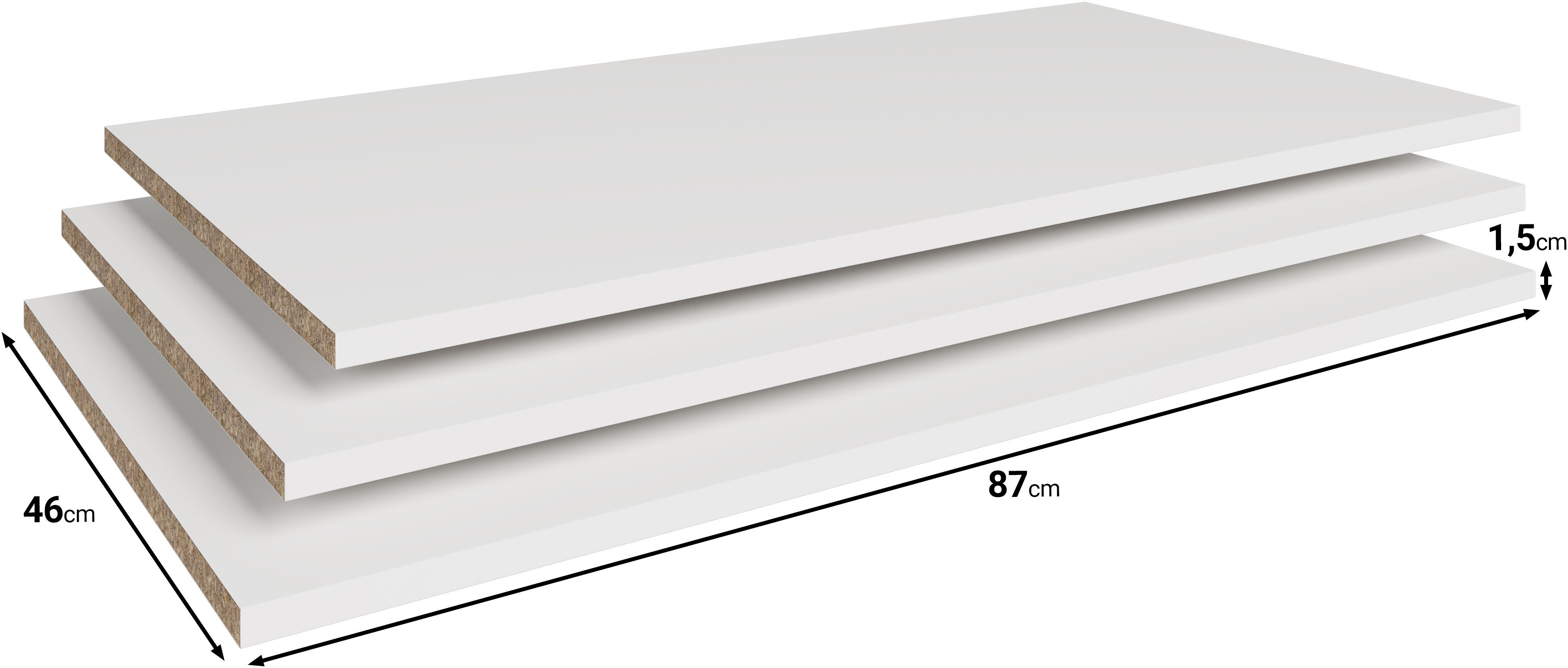 Home affaire Einlegeboden Spirit – perfekte Stauraum-Erweiterung für deinen Kleiderschrank (3 St), Passendes Set für Kleiderschränke der Serie Spirit, 87 × 46 c – Bild 3 von 3