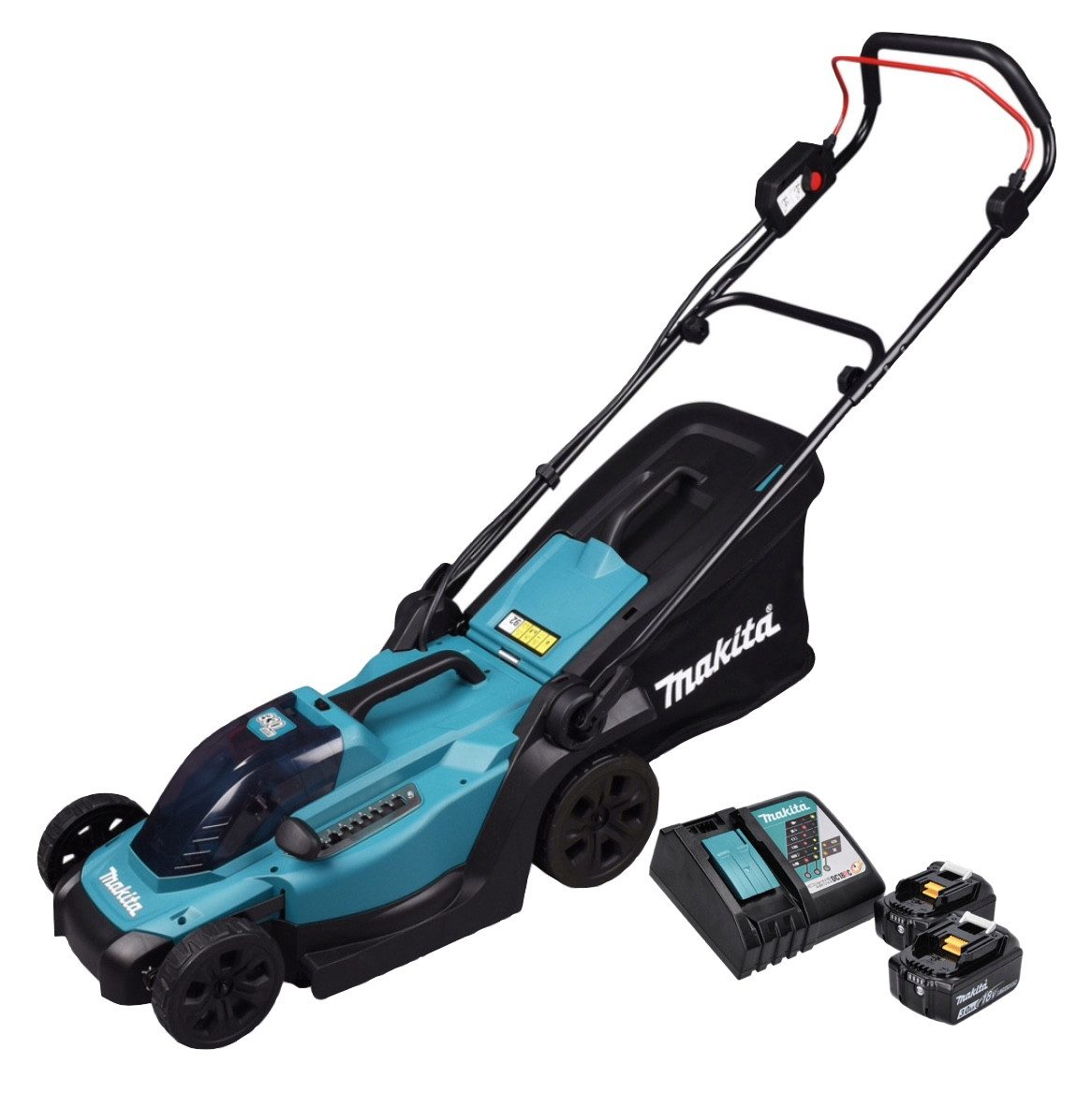 Makita Akkurasenmäher DLM 330 RF2 Akku Rasenmäher 18 V 33 cm 30 l + 2x Akku 3,0 Ah