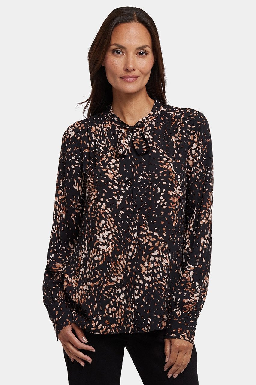 NYDJ Blusentop Tie-Neck Blouse