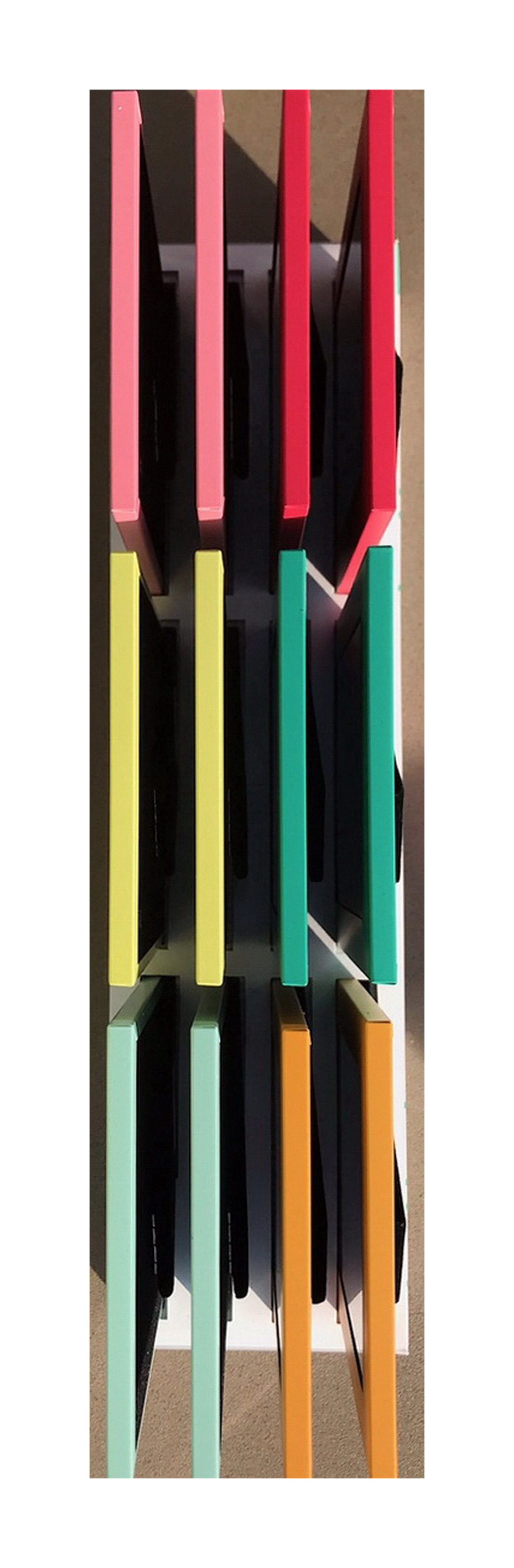 Oslo MasterLine Bilderrahmen-Set Bilderrahmen-Set 12 Rahmen je Größe 10x15 cm 6 unterschiedliche Farben, für 12 Bilder (Set, 12 St), 12 x 10x15 cm, Aluminium