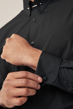 Next Langarmhemd Anzughemd mit Doppeltmanschette Regular Fit (2-tlg)
