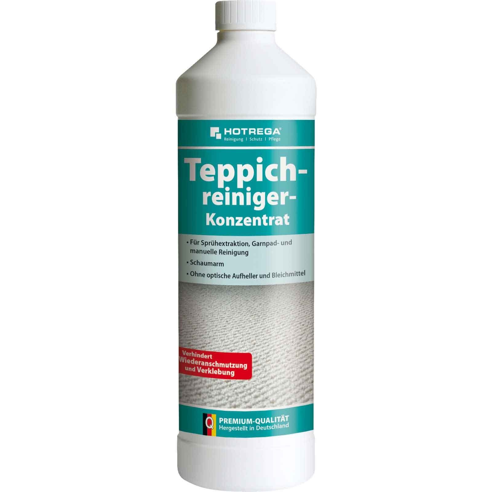 HOTREGA® Teppichreiniger Reiniger für Teppichboden und Polster 1L Konzentrat Teppichreiniger