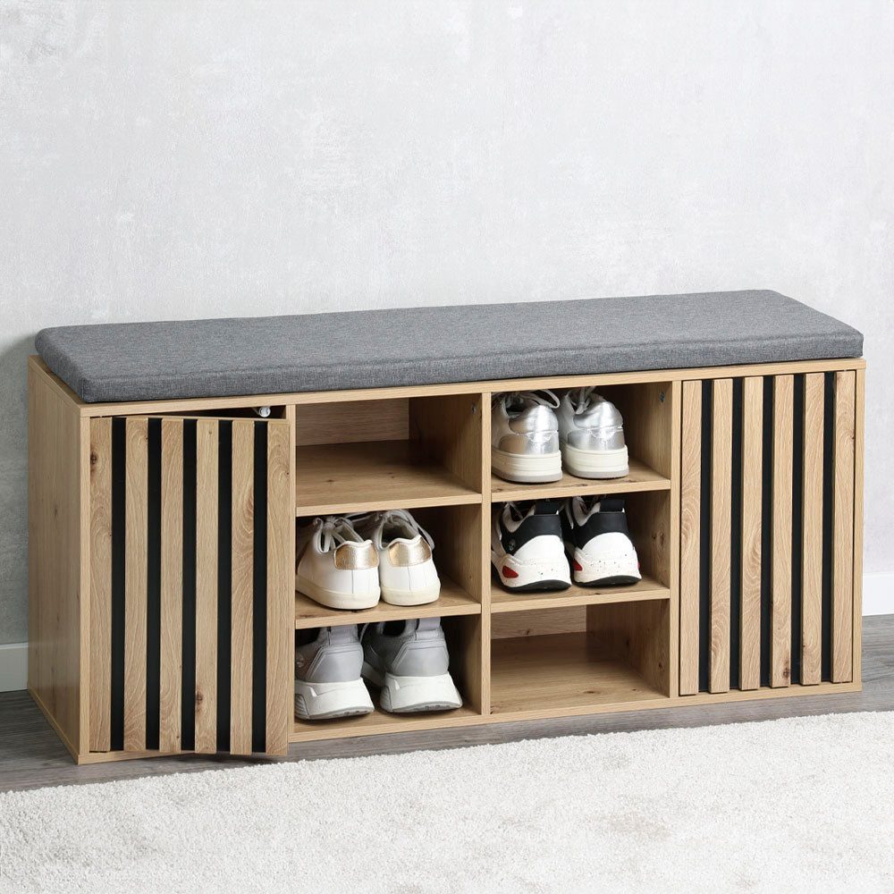 KESPER® Schuhbank Schuhschrank mit Sitzkissen, grifflos, Sitzkissen abnehmbar und waschbar