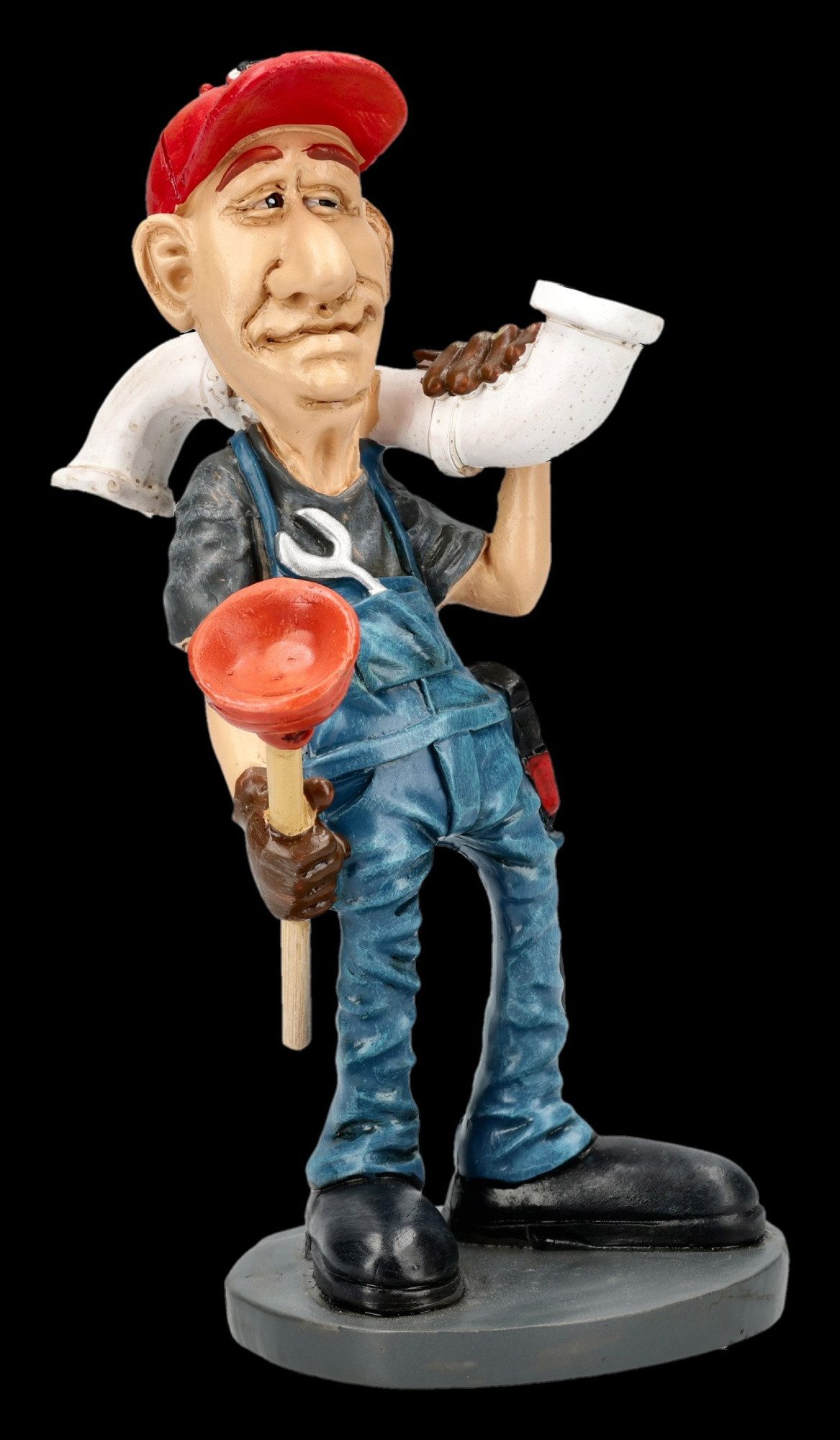 Figuren Shop GmbH Dekofigur Klempner Figur – Lustige Handwerker Statue Samm günstig online kaufen