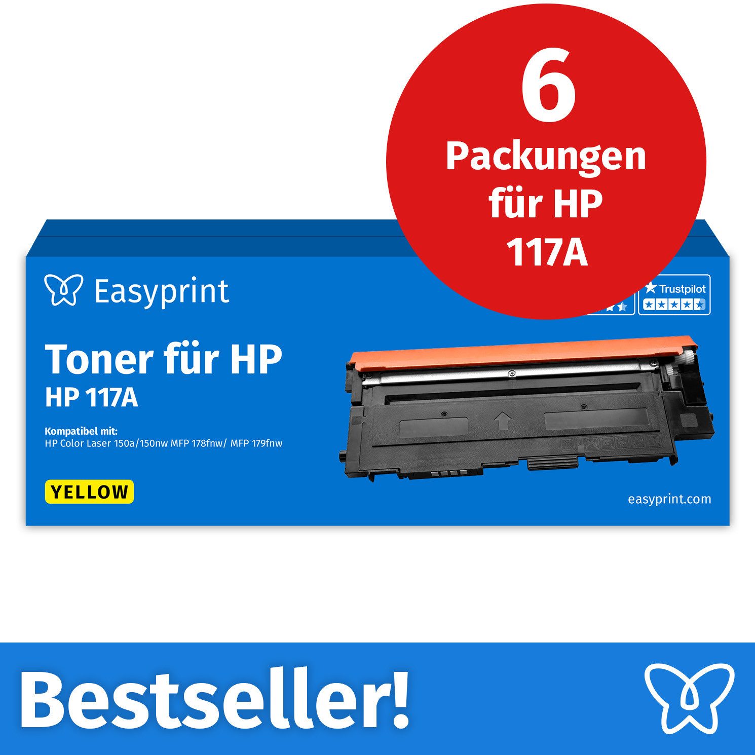 Easyprint Tonerpatrone, (Packung, 6-St)