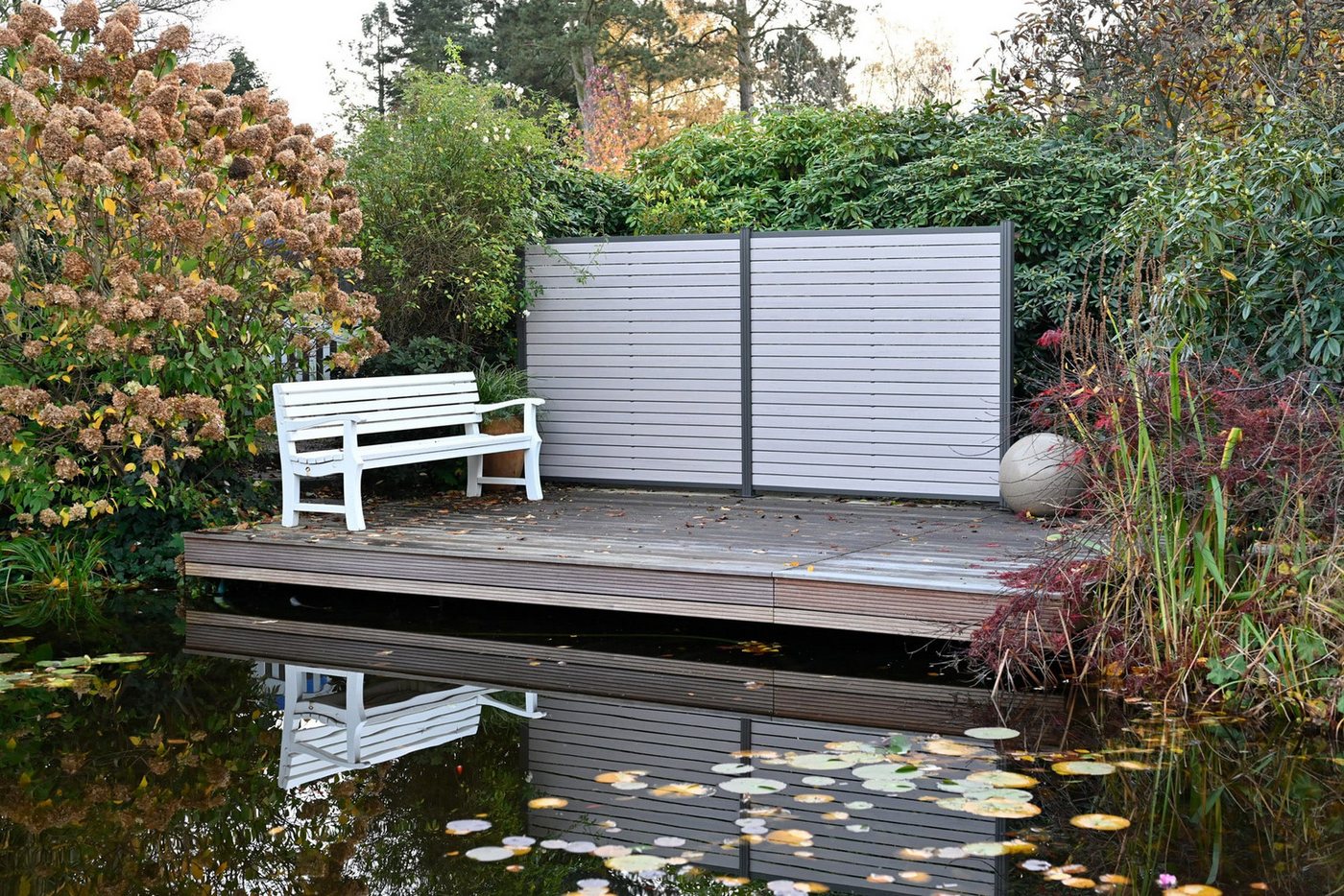 Thumbnail - GartenLand Zaun Stockholm WPC Rhombus ca. 180x180 cm, (Set, Ohne Pfosten, ca. 180x180 cm), BPC Sichtschutz, BPC Rhombus ...