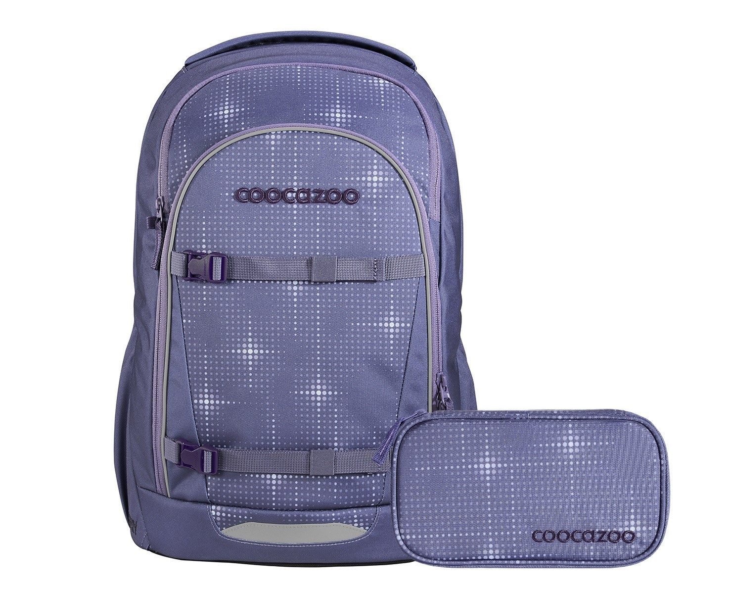 coocazoo Schulranzen Schulrucksack-Set EVERY Lavender Sky 2-teilig (2-teilig), ergonomisch, rückenschonend, Leichtgewicht