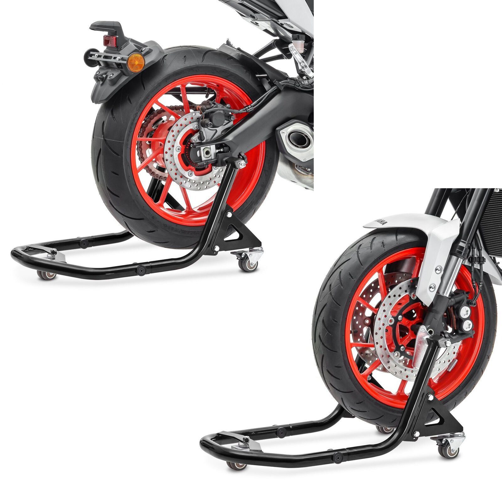 ConStands Motorradheber Set: Montageständer hinten Rangierhilfe Motorradständer Hinterrad # XB
