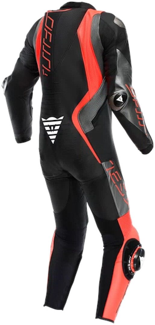 Dainese Motorradkombi Audax D-Zip perforierte 1-Teiler Motorrad Lederkombi Atmungsaktiv protektoren reißverschluss