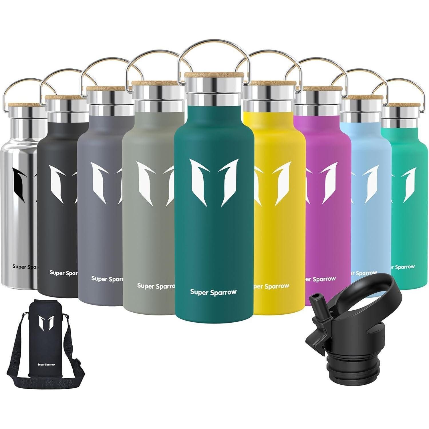 LuxusKollektion Thermoflasche Trinkflasche Edelstahl Auslaufsicher BPAfrei 500 ml Dunkelgrün