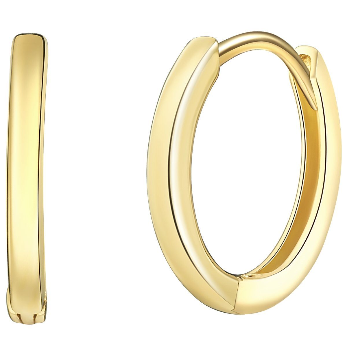 Rafaela Donata Paar Creolen Ohrringe aus 925 Sterling Silber, in gelbvergoldet, aus Sterling Silber