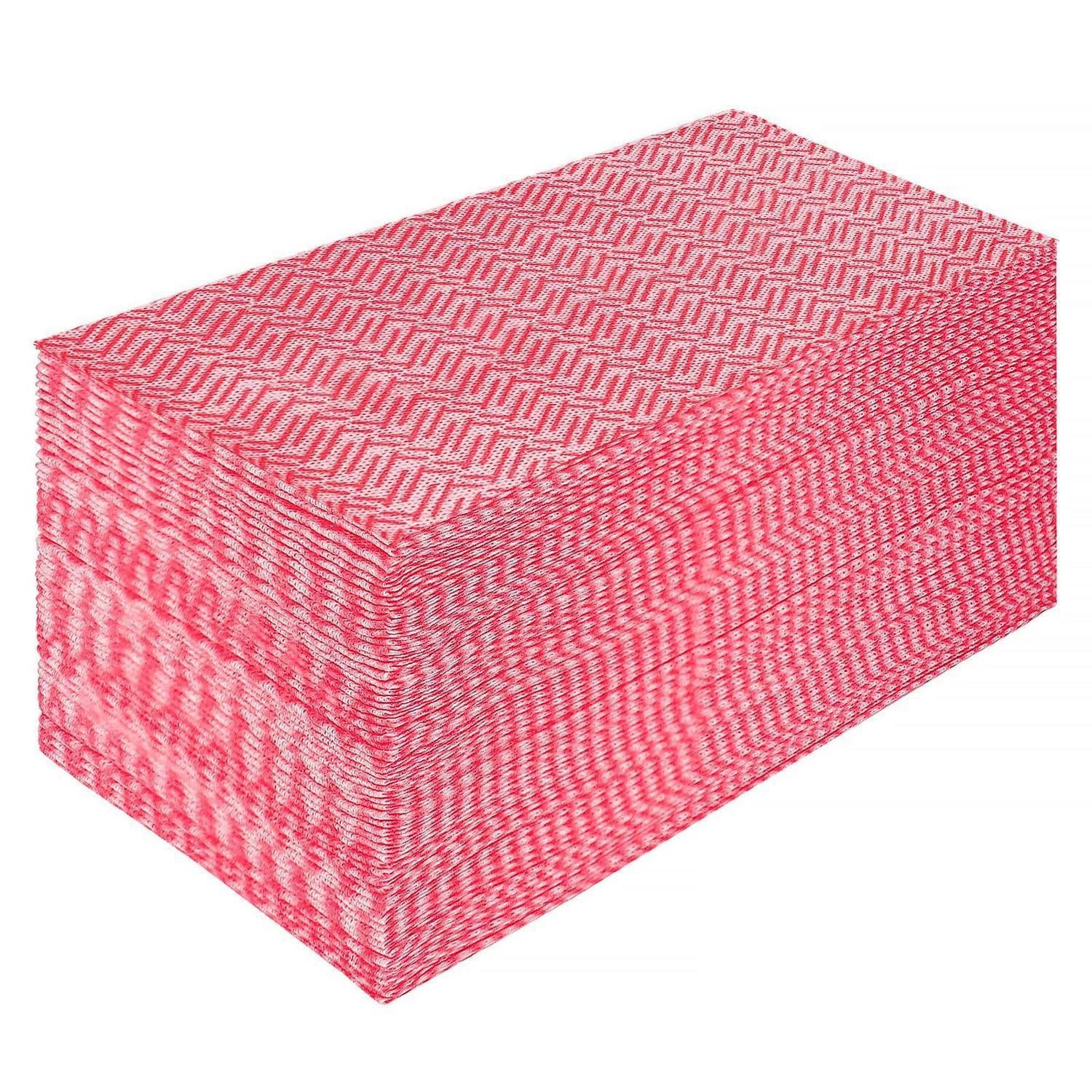 LuxusKollektion Reinigungstücher wiederverwendbar rot 60 Blatt Reinigungstuch (Papier, 33x61 cm, 60-tlg)