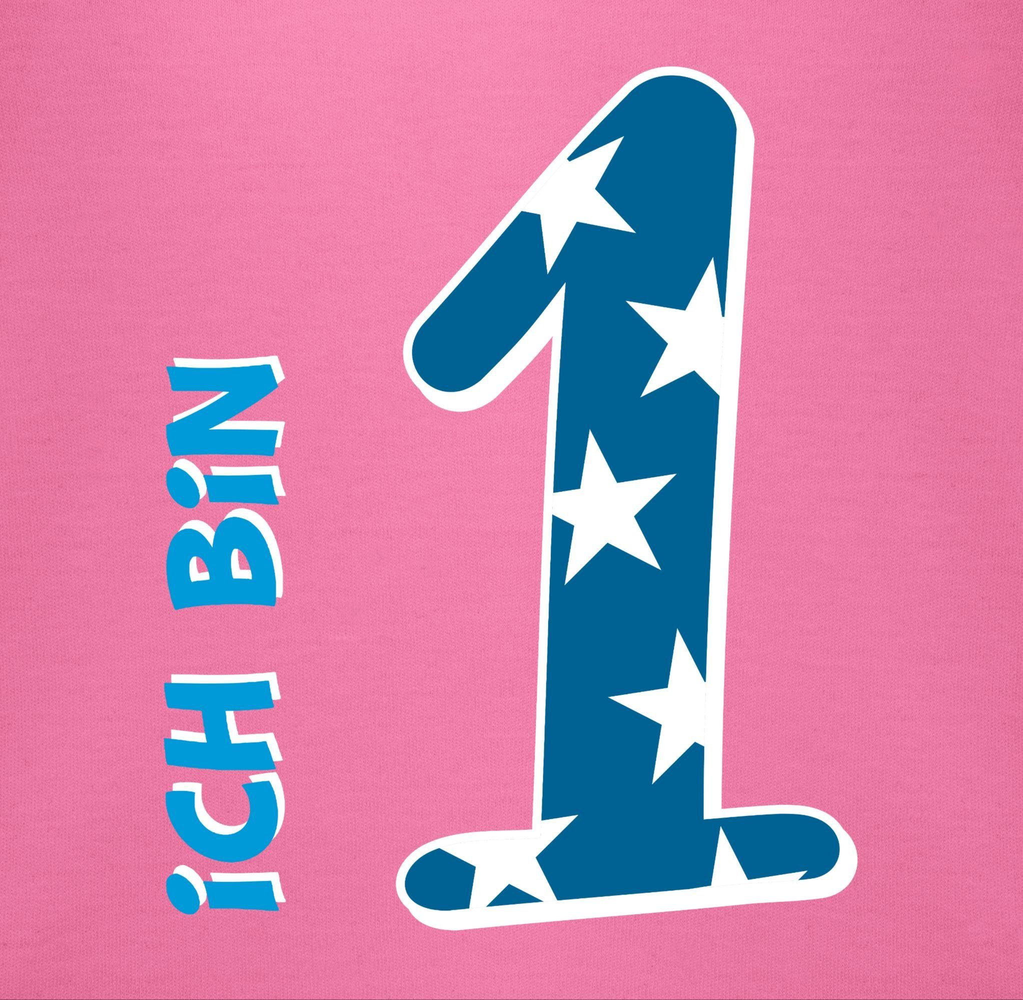 Pink Sweatshirt Ich 1. eins Blau Geburtstag 3 bin Junge Shirtracer Erster
