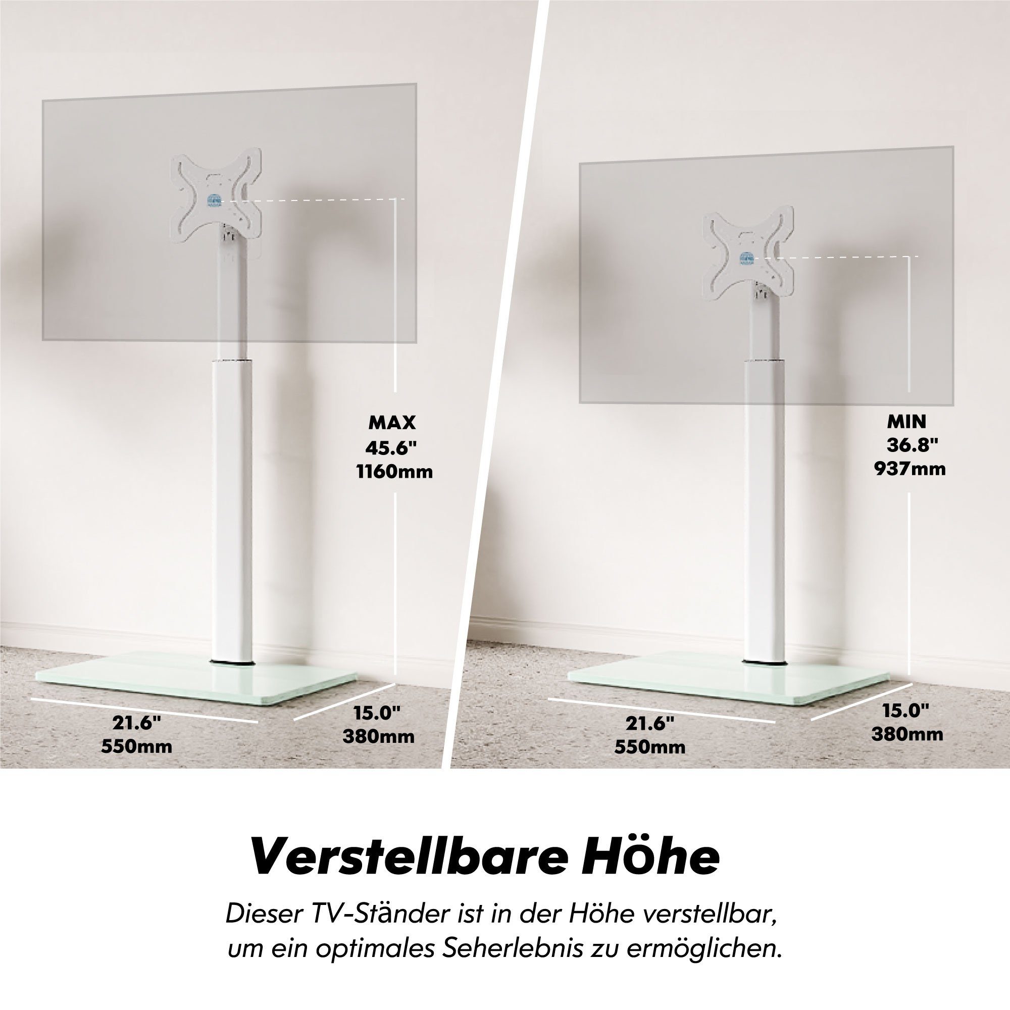FITUEYES TV-Ständer, (bis 42,00 Zoll, TV Bodenständer)