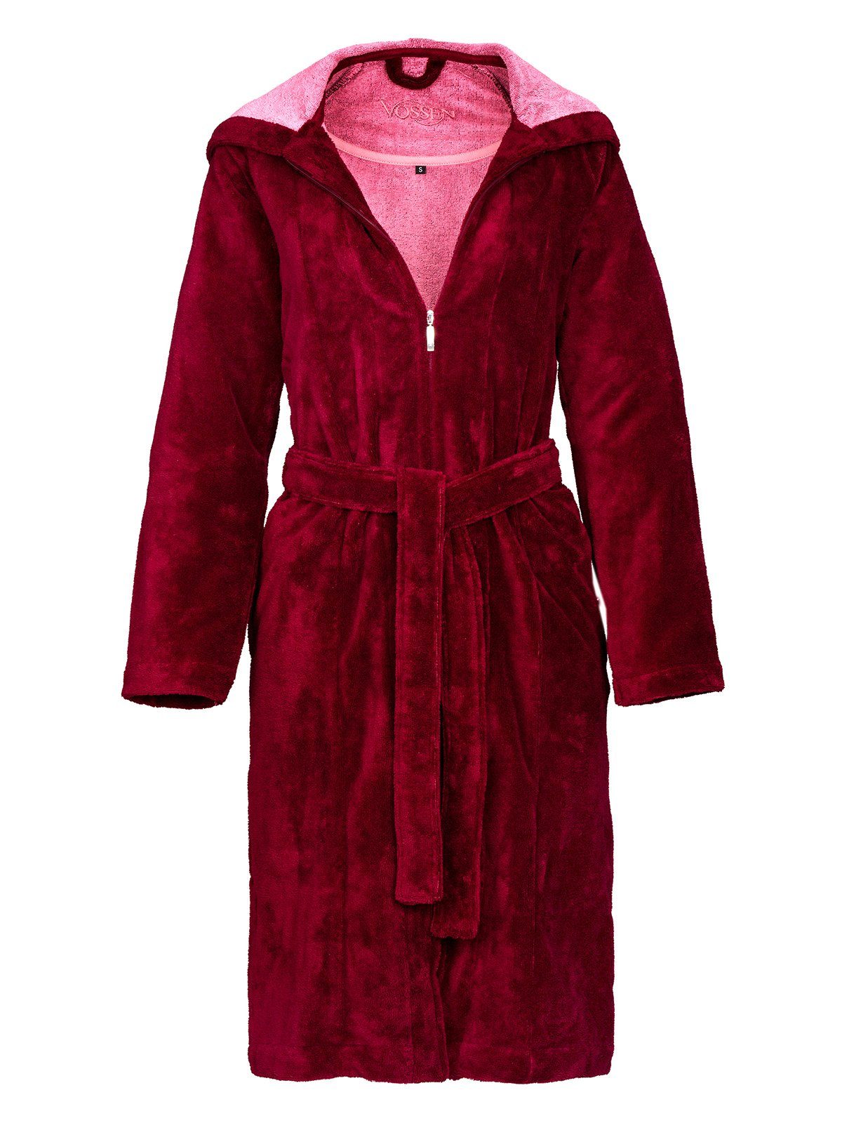 Vossen Damenbademantel Damen Bademantel mit Kapuze günstig online kaufen