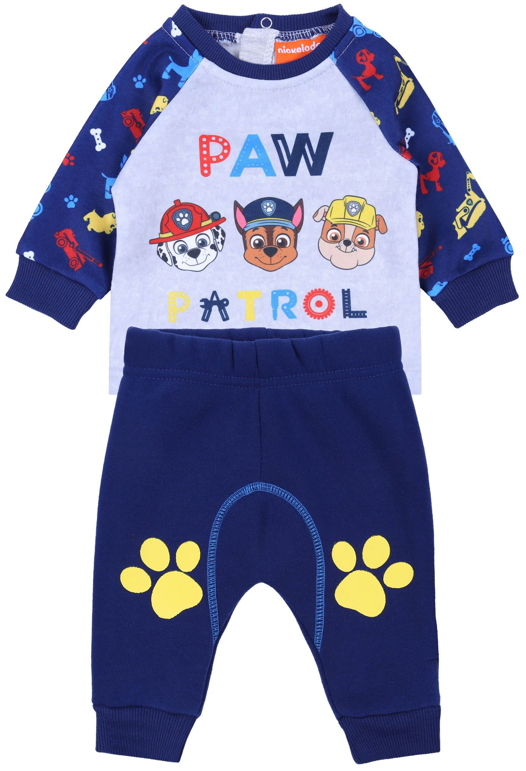 PAW PATROL Trainingsanzug Dunkelblau-grauer Trainingsanzug Paw Patrol Trainingsanzug 12 Monate