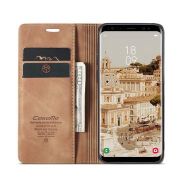 Tec-Expert Handyhülle Tasche Hülle für Samsung Galaxy S8, Cover Klapphülle Case mit Kartenfach Fliphülle aufstellbar