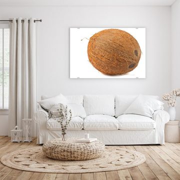 Primedeco Glasbild Wandbild Kokosnuss ganz mit Aufhängung, Früchte