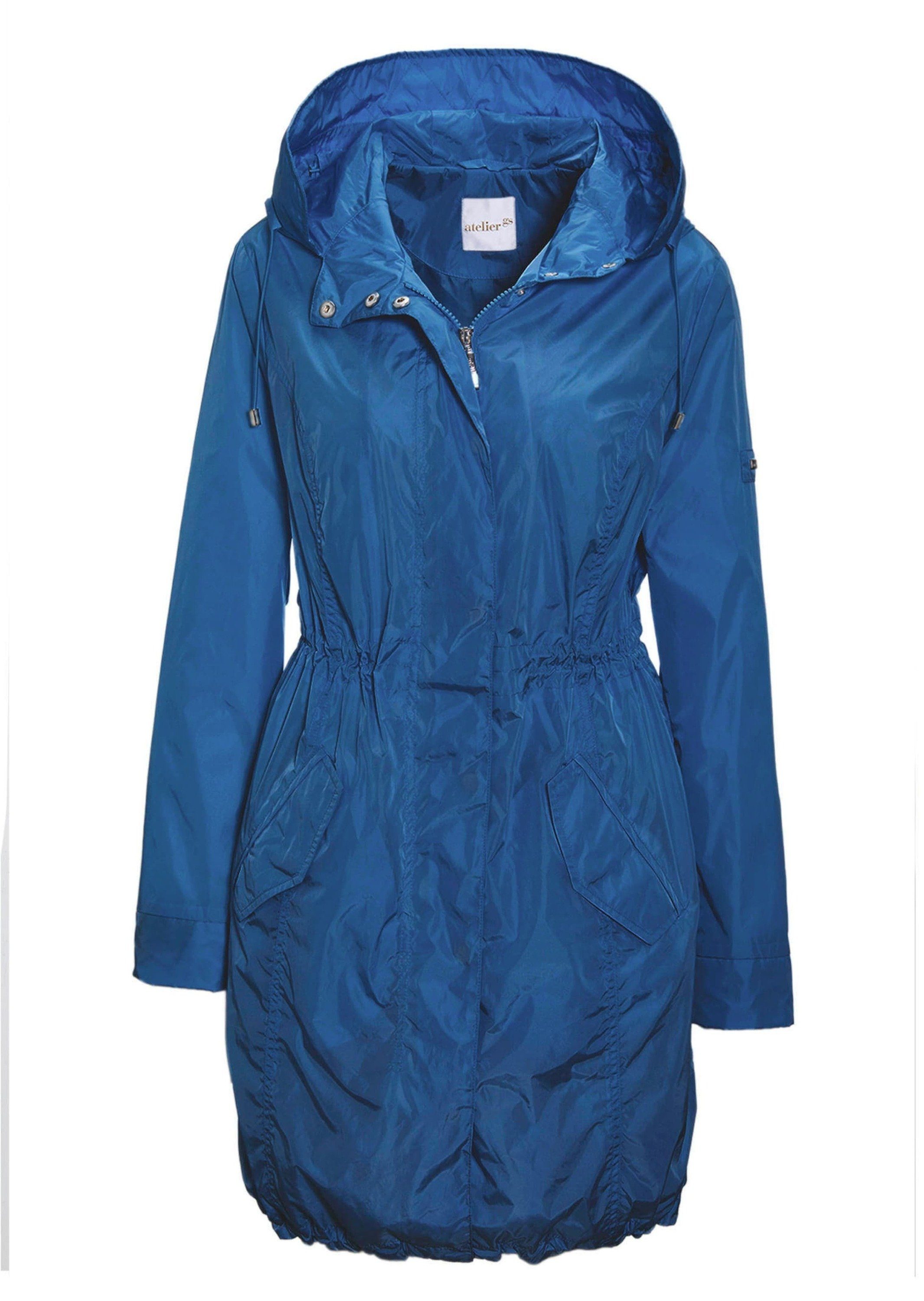 GOLDNER Regen funktionalem Parka leichter Outdoorjacke Trendiger aus Material royalblau