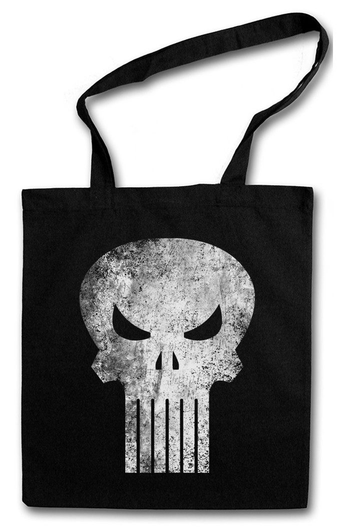 Beuteltasche P Skull Stofftasche Vigilante Logo Symbol Punisher Hero Jigsaw
