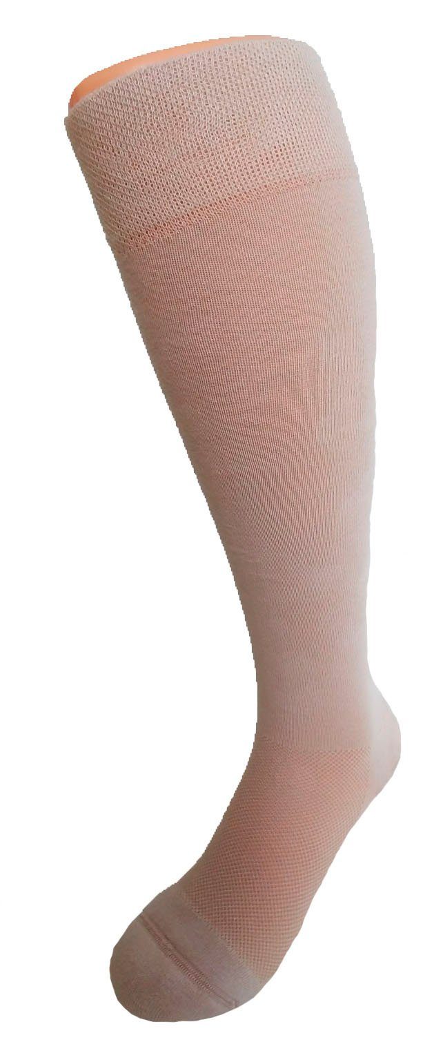 (2-Paar) Venenfreund Kniestrümpfe beige Diabetikersocken Fußgut sensitiv