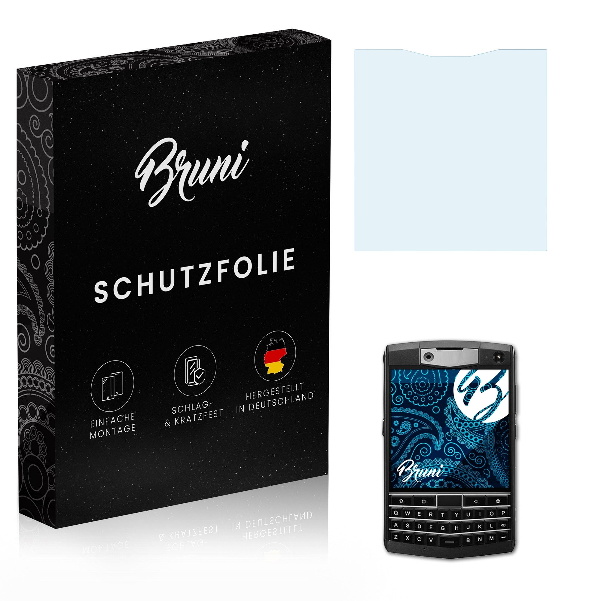 Bruni Schutzfolie Glasklare Displayschutzfolie für Unihertz Titan, (2 Folien), praktisch unsichtbar