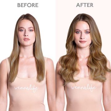 Wennalife Echthaar-Extension Draht Haarverlängerungen, Balayage Schokoladenbraun bis Honigblond