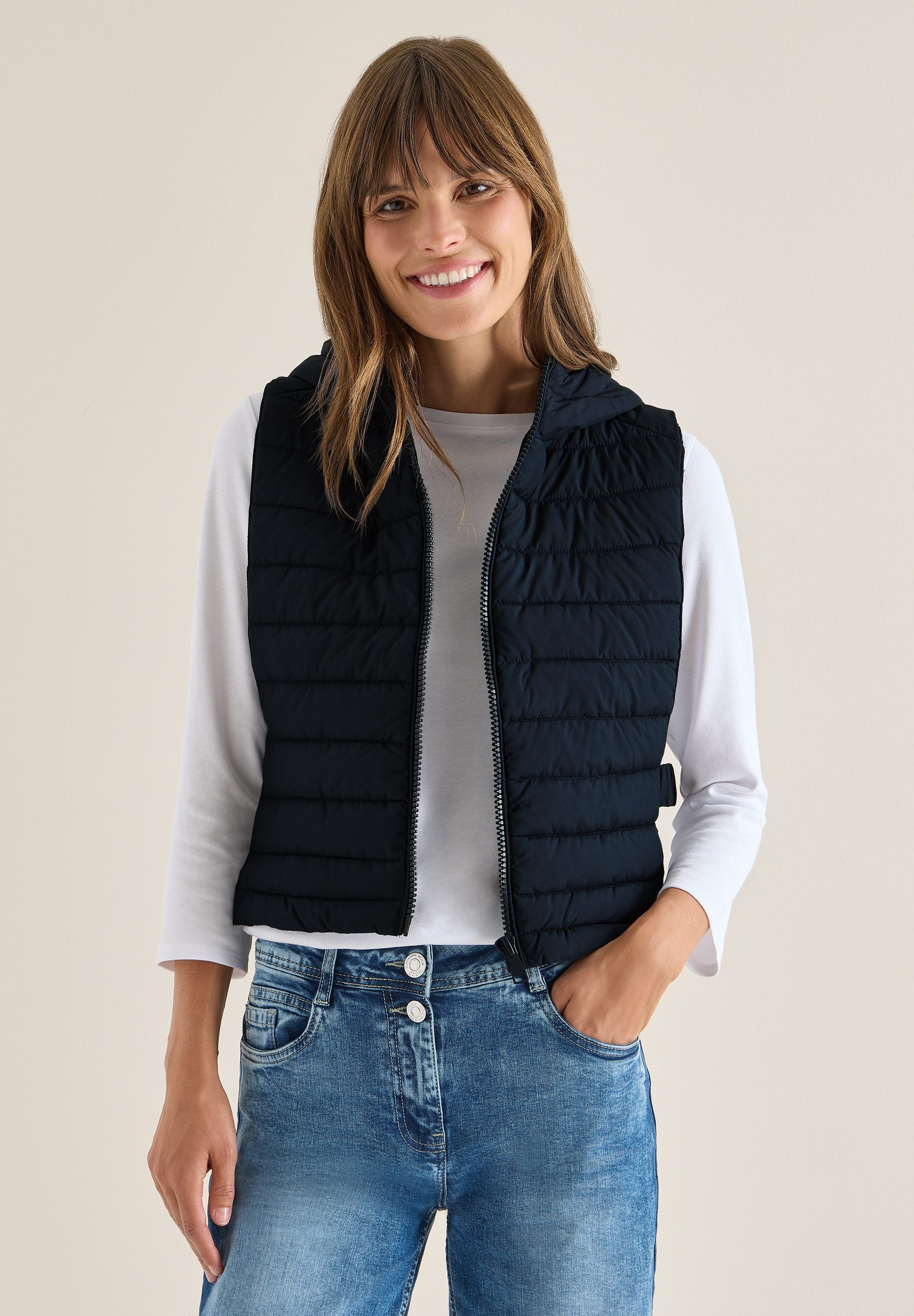 CECIL Steppweste mit Kapuze