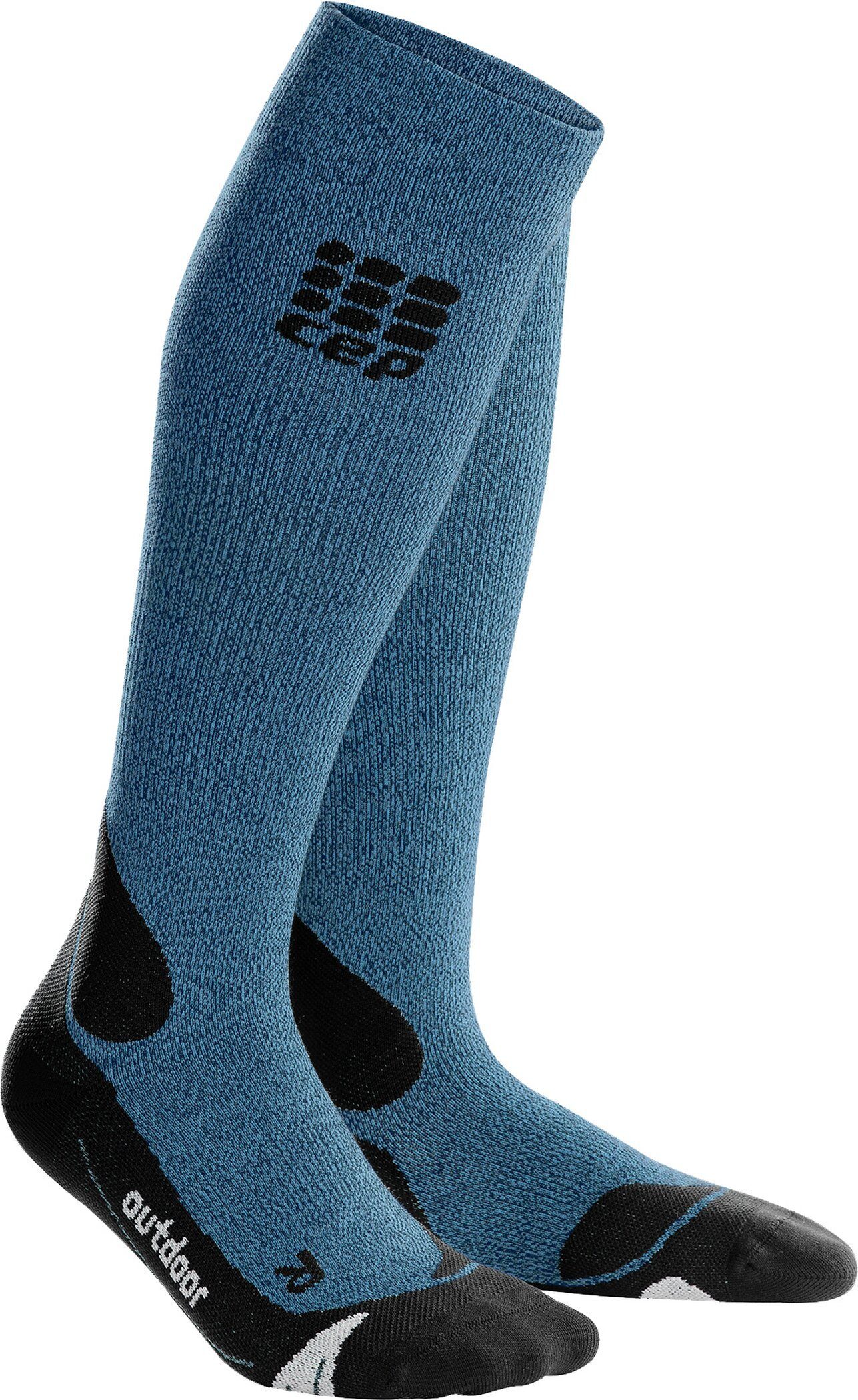 Wandersocken CEP PRO+ OUTDOOR MERINO SOCKS DESERT SKY/BLACK