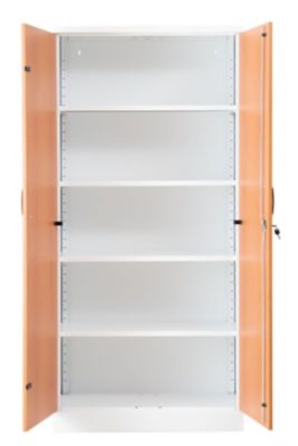 195x92x42cm, Aktenschrank | Weiß Beetle, HxBxT Erle Aktenschrank PROREGAL® Silber-Ahorn