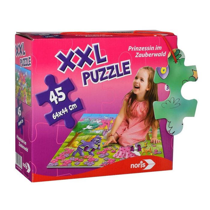 Noris Puzzle XXL Prinzessin im Zauberwald 45 Teile ab 3 Jahren 45 Puzzleteile