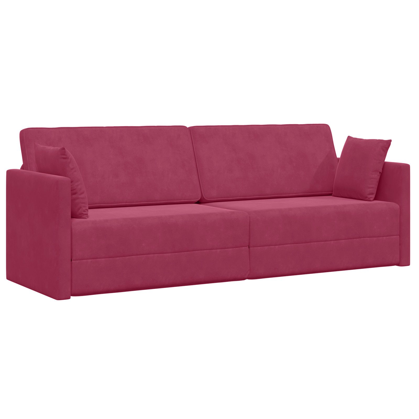 vidaXL Sofa Boden-Sofa-Bett 2-in-1 Weinrot 213x144x60 günstig online kaufen