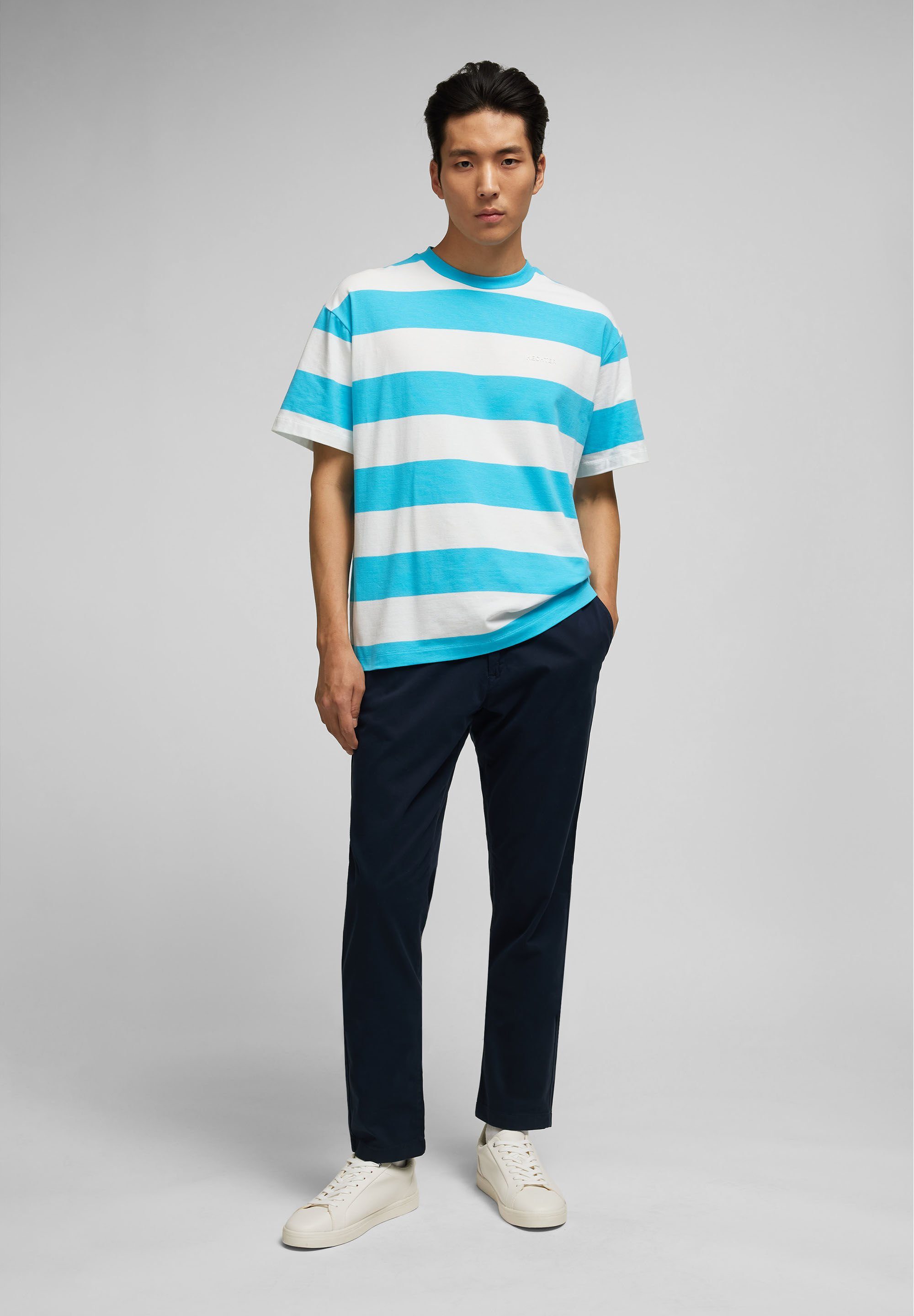 HECHTER PARIS T-Shirt (1-tlg) im Colour-Block-Design