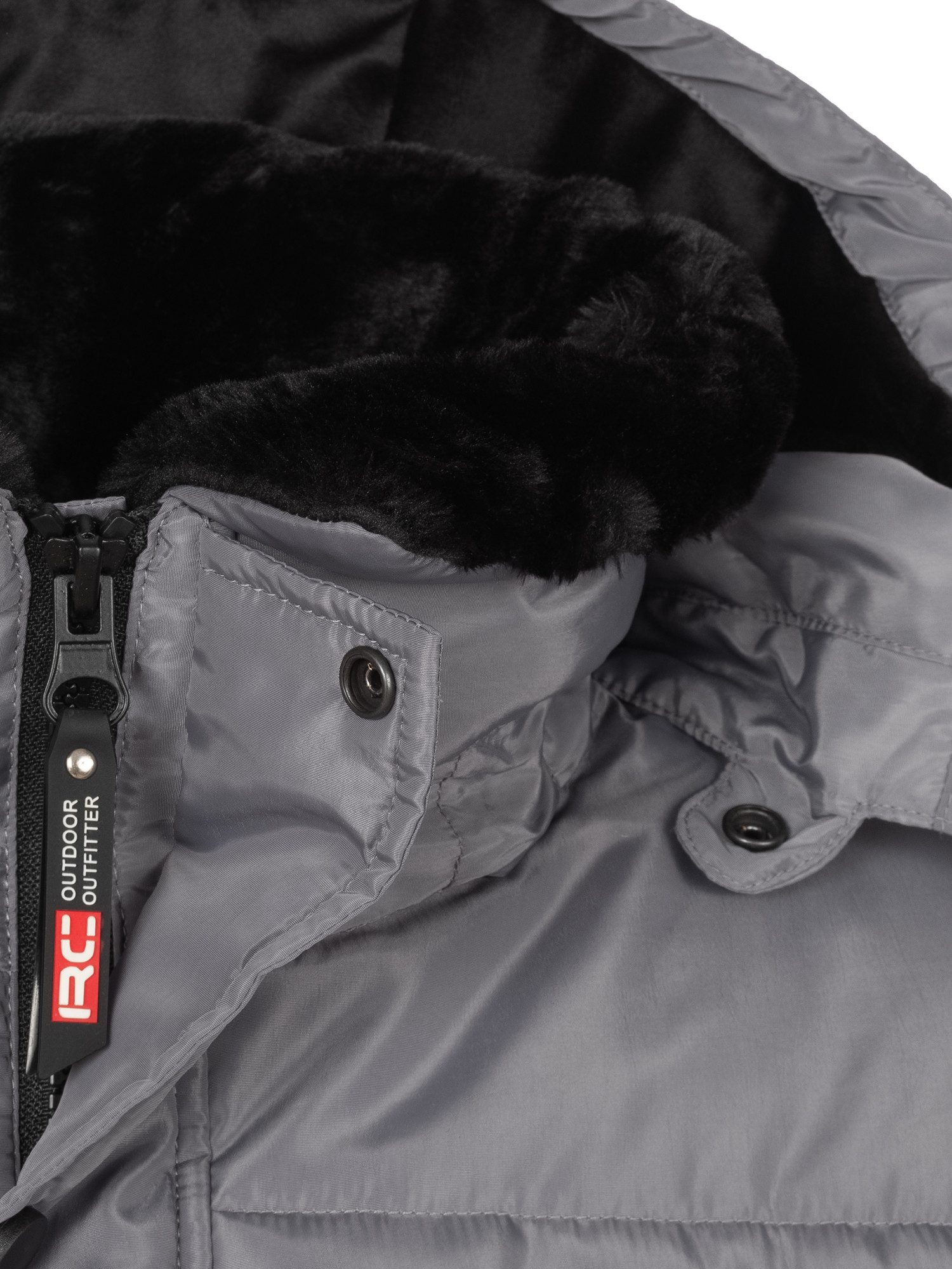 Rock Creek Winterjacke Herren Jacke mit Kunstfellkragen H-393