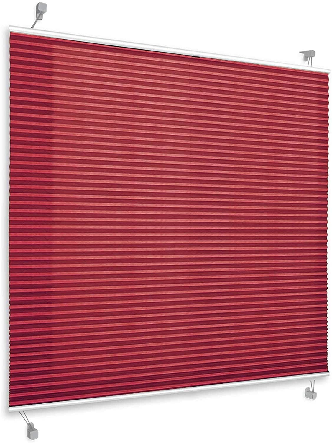 casa pura Plissee Magic, Erhältlich in verschiedenen Farben & Größen, Verschrauben oder mit Klemmhalterung, Verschrauben oder mit Klemmhalterung