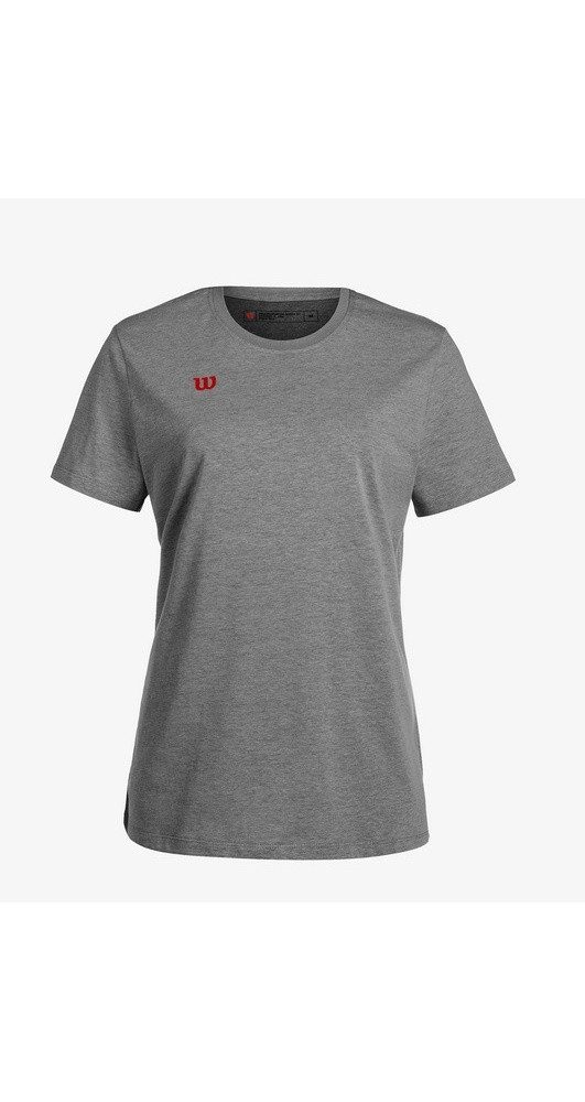 Wilson Tennisshirt Cotton (Baumwolle) grau Damen