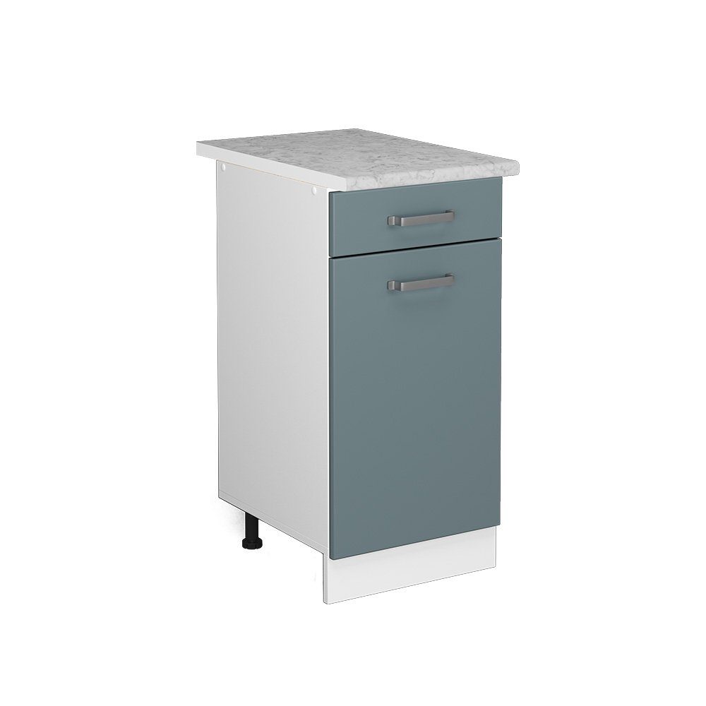Vicco Unterschrank R-Line, Blau-Grau/Weiß, 40 cm, günstig online kaufen